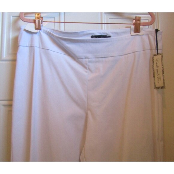 Estelle and Finn Classic Pull On White Ankle Pant Retail $169 NWT Sz 14 - Picture 4 of 8